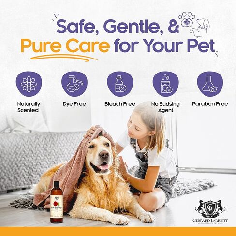 De-Stress Aromatherapy Dog Shampoo Itchy Skin Relief and Conditioner - Lavender Dog Shampoo with Aloe Vera, Chamomile & Oatmeal Shampoo for Dogs, 16 oz in Kuwait