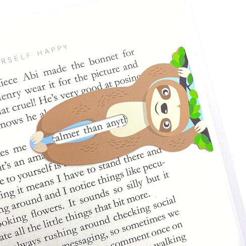 Linemarker Page Marker | Book Holder | Magnetic Bookmarks Set of 2 | Magnet Page Holder Clip for Reading | Book Marker | Gift Idea for Readers, Book Lovers (Sloth) in Saudi Arabia