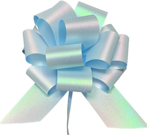 6 PcsGlitter Pearlescent Pull Bows for Gift Wrapping,6 Inch Shiny Gift Bows,Decorative Ribbon Bows for Flower Bouquets, Baskets, Birthday Presents, Anniversary & Wedding Decorations (Yellow) in Kuwait