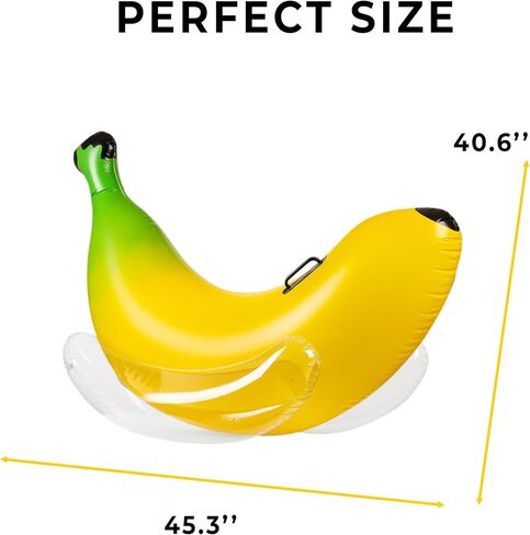 Vaygway Ride-on Inflatable Banana Pool Float- 1-2 Person Yellow Swimming Pool Fun Banana Float- Pool and Beach Activities- Party Decoration in Kuwait