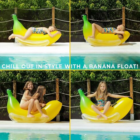 Vaygway Ride-on Deflatable Banana Pool-tloat- 1-2 شخص أصفر حمام سباحة متعة متعة الموز- حمام السباحة والأنشطة الشاطئية- زخرفة الحفلات in Saudi Arabia