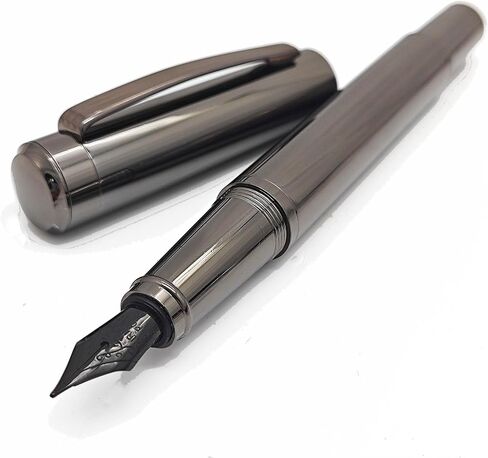 Luxury Writing Fountain Pen Set, Light Green Acrylic Marble,Medium Nib, Refillable Ink Converter, Ink Cartridge (Blue/Black) Gift Box in Saudi Arabia