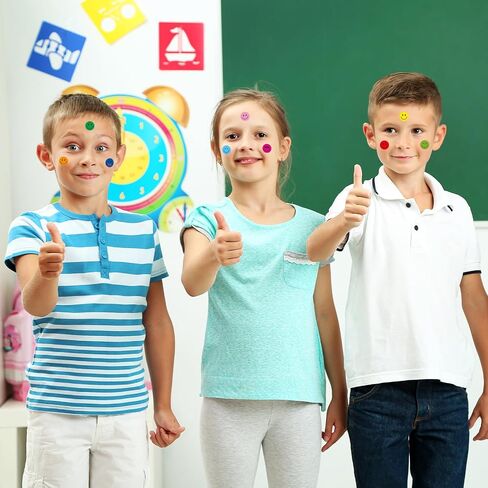 7200 PCS Happy Smiley Face Stickers Colorful Small Happy Face Sticker Round Classroom Behavior Incentive Chart Stickers for Classroom Management Teacher Student Reward Supplies (Colorful) in Saudi Arabia