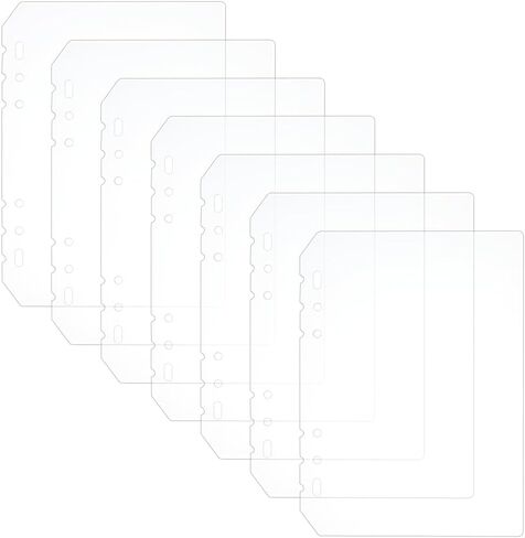BENECREAT 20Pcs 8.4x5.9Inch PP Binders Index Divider Sheets, 6 Ring A5 Insertable Tab Divider Full Page Flat Sheet Lifter for Notebooks and Binders in Kuwait