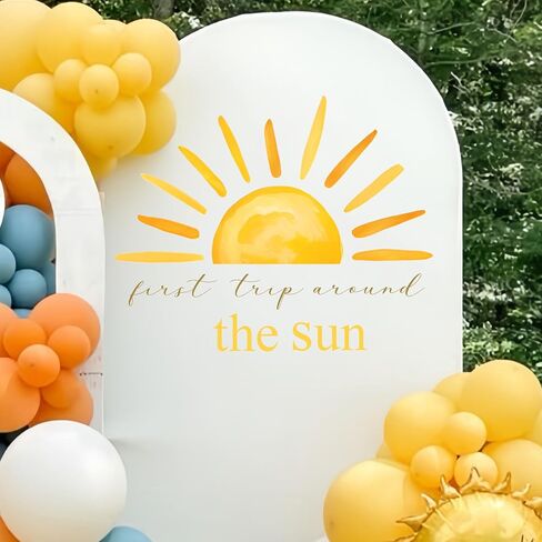 Our Little Sunshine is Turnning One Decal - Sunshine Theme Birthday Decorations Sticker for First Birthday Party, Anniversary, Baby Shower, Backdrop, Balloon Arch... in Saudi Arabia