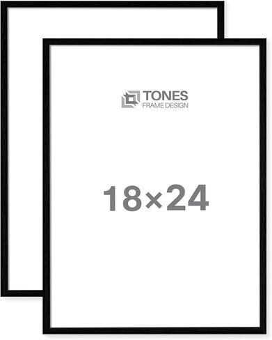 مجموعة إطارات صور مقاس 11 × 17 مكونة من 4 قطع، إطار صورة أسود مقاس 11 × 17 مع زجاج شبكي، إطار ملصق لعرض التثبيت على الحائط رأسيًا أو أفقيًا in Kuwait