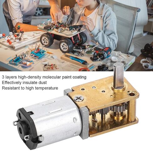 Mini Gear Motor ، Mini Gear Motor Micro Gear Brush Motors Motors Electronic Devices 1218Gen20 for Electronic Locks ، Smart Car ، Robots (DC3V 16RPM) in Kuwait