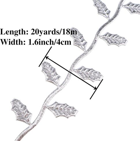 Green Leaf Ribbon 20 Yards Artificial Leaves Trim for Gift Wrapping Crafts Party Home Decoration in Saudi Arabia