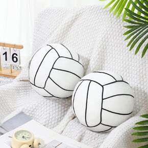 Gerrii 2 PCS 3D Volleyball Pillow Soft Studged Sports Lids