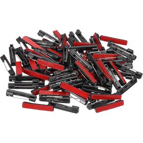 PATIKIL 100PCS دبابيس أمان ، 36 مم دبابيس السلامة اللصق ذاتية الشارة دبابيس اسم العلامة دبوس كبيرة كبيرة مع شرائح لزجة مسطحة للملابس DIY الحرف ، الأبيض