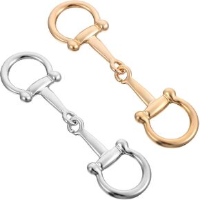 2pcs حلقات وشاح الحرير الحريرية ، وشاح معدني أنيقة الحصان المشبك المشبك أشجار الحرير الملحقات للنساء (الذهب+الفضة)
