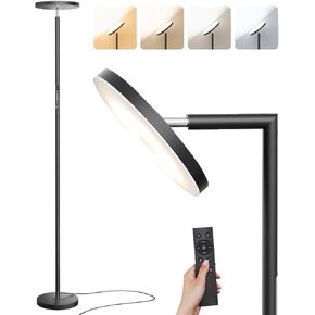Floor Lamps for Living Room, 32W 3000LM Super Bright LED Torchiere Floor Lamp with Remote & Touch Control, 69" Tall Standing Lamp with 350°Rotating Head for Reading Office Bedroom