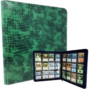240 Pockets Trading Card Binder, 30 Double Sided Pages, 4 Pockets Per Page, Premium Sleeves Protect and Display Sports Cards, Game Cards - Inferno Red