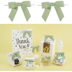 50 PCS Sage Green Bow 2.5 "Grosgrain Ribbon Bow for Decorations ، أقواس صغيرة للحرف اليدوية ، أقواس Toff Mini Bow Toip لتفريق الهدايا ، أقواس مسابقة للاستحمام الطفل ، حفل زفاف ، حفلة ، حلوى