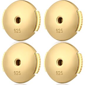Earrings Backs Sterling Silver Secure Locking Ear Studs Earring Backs Hypoallergenic Women Replacement Adjustable Safety Lifters Earring Backs