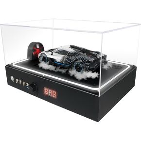 Dyno Racing Functional Display Case مع الضوء والدخان لمدة 1:24 ، 1:32 سيارات طراز Diecast والدراجات النارية ، الأسطوانة الديناميكية القابلة للتعديل ، مروحة توربو للعربة ، هدية سيارة للبالغين/ الأطفال 6+