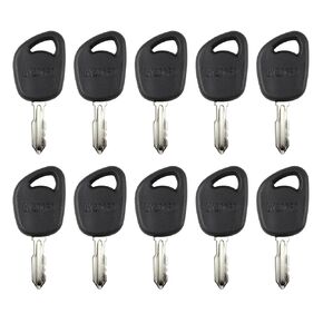 10 Pack Forklift Ignition Key 166 for Hyster Generic Clark Yale Komatsu Gradall Gehl Crown Cat Daewoo Heavy Equipment Keys