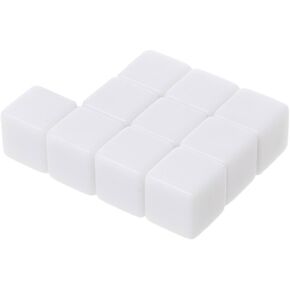 angwang Blank Dice,10Pcs D6 Dice 12mm Die Six Sided Table Gaming Dice Blank for Role Playing