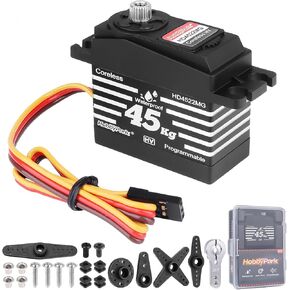 Hobbypark مقاوم للماء 45 كجم عزم الدوران عزم الأركان المحرك 8.4v HV Servo Metal Gear Digital Servo Stainless Steel Feth