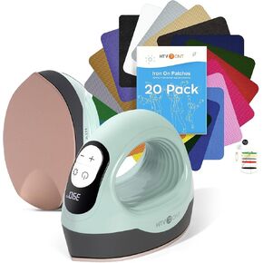 Htvront Mini Heat Press ، 3 في 1 آلة الضغط الحرارية للقمصان لأحذية القمصان كبسولات وحديد على بقع