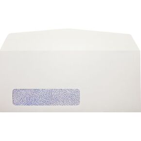Luxpaper #10 مظاريف نافذة العمل | رفرف تجاري | لون الأمن | 4 1/8 "x 9 1/2" | أبيض مشرق (ليزر آمن) | 24 رطل. نص | 250 كتي