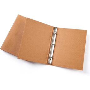 A5 Binder 3 Ring ، A5 Binder ، 2pcs Kraft Paper 3 Ring Ring Binder Cover Protector for Journal Notes Book يحمل ملاحظات (A5-3Ring)