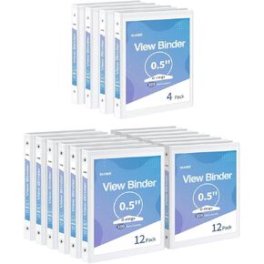 SUNEE 3 RING BINDER 1/2 بوصة 16 حزمة