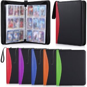 5 PCS 9 Pocket Trading Card Binder 900 Double -Swide Pocket Collection Binder Trading Trading Abrum Risear Trading Abrating Absugy لبطاقات الألعاب الرياضية 13.19 × 10.63 ""