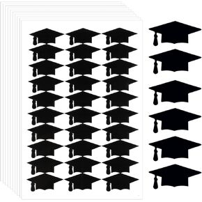 ملصقات قبعة التخرج 300pcs ، ملصقات Cap Cap sthesive ذاتية التخرج ، ملصقات ملصقات ملصقات ملصقات غلاف مظروف للكلية ، حفلة غراد ، غلاف هدايا.