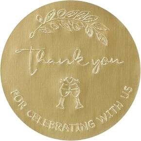 120pcs Thank You Stickers, 1.5" Gold Foil Round Stickers for Packaging, Adhesive Party Favors Labels for Envelopes Seal | Birthday, Baby Shower, Wedding Decor in Kuwait