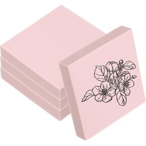 PATIKIL 4Pcs 2X2" Rubber Carving Blocks, Soft Linoleum Art Carving Block Square Crafts Stamp Making for Printmaking Stamps Carving Supplies, White
