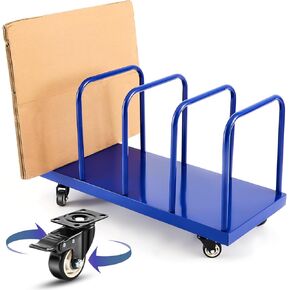 Metal Carton Cart Stand Carton Stand Rack Portable Floor-Standing Storage Cart with Wheels 42" x 18" x 22", 660 Lb. Capacity Home Supermarket Commercial Movable Cardboard Box Rack