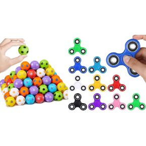 Scione 133 Pack Fidget Spinners ، Fooccer Party Favors للأطفال ، ألعاب تململ ، كرات الإجهاد ، Goodie Bag Baske Stuffers For Birthday Party ، Treasure Box for Classroom