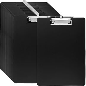 SEUNMUK 15 PCS A4 Black Poard ، لوح مشبك بلاستيكي مع ملف زنبرك قلم قابل للإدراج ، كومبورات كبيرة للفصول الدراسية والمكاتب