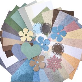 120 Sheets Textured Scrapbook Paper for Junk Journals, Journaling, Card Making, Embossed Lightweight Decorative Craft Paper for DIY Projects, Collage, Scrapbooking 3.07x4.72in, 10 Colors