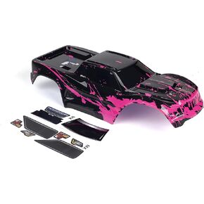مخصص في موحلة الطراز الوردي الساخن المتوافق مع V1 Traxxas Maxx 1/10 4x4 4WD Truck Shell Cover (شاحنة غير متضمنة) MX-MHP-01