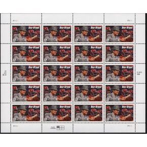 USPS Paul Bear Bryant - Football Coach - University of Alabama Sheet of Twenty 32 Cent Stampsscott 3148