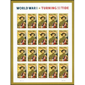 WWI Turning The Tide Pane of 20 Forever Postage Stamps Scott 5300