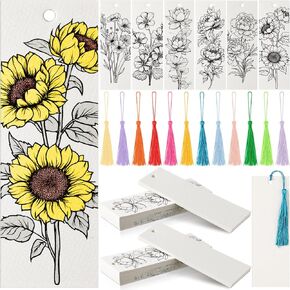 Sinmoe 120 PCS مرجعية فارغة مرجعية بطاقة الأسهم وضع إشارة مرجعية مرجعية ملونة الحرف Craft DIY علامات الكتاب الفارغة لمشاريع الفصل الهدايا العلامات الحرف 5.9 × 2 بوصة
