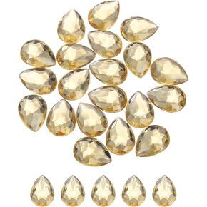 Meccanixity 20pcs شقة الظهر للأحجار الكريلية للأحجار الكريمة 18x25mm أحجار حصان اصطناعية لـ DIY الحرف الزفاف حزب الزفاف الطلاء على وجه الجودة لصنع المجوهرات الداكنة