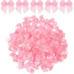 100 PCS Mini Satin Ribbon Bow ، شريط صغير شريط Tipr Tipt أقواس لطيفة لطيف للهدية لأقواس MINI للأقواس المصغرة للحرف اليدوية DIY عيد ميلاد عيد ميلاد عيد الميلاد DIY