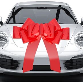 Xingshen -GTG Car Car Bow - 30 "Big Red Pull Bow لالتفاف الهدايا الكبيرة ، الزفاف ، عيد ميلاد ، زينة عيد الميلاد ، القوس الحاضر الضخم للسيارات ، الأبواب ، الجدران