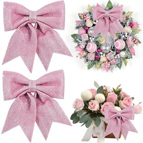 Tonfull 2PCS GLITTER BOIN PINK BANKLING BANGLING TRAVING FLAGH GOFT ، DRIDGHT WEDDANT VALTENTE ، الزخرفة الداخلية ، التفاف باقة ، لوازم الحفلات (8x10 بوصة/أجهزة الكمبيوتر)
