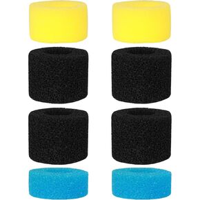 AquaMiracle Aquarium Filter Replacement Sponge, Fish Tank Filter Replacement Parts, Including 2 x Coarse Sponge, 2 x Fine Sponge & 4 x Carbonized Sponge