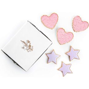 THE QUEEN'S TREASURES 18 Inch Doll Food and Accessories, Bakery Collection 6 Piece Hearts and Stars Shaped Frosted Sugar Cookies, Compatible with American Girl Pastry Bake Shop & Kitchen Furniture