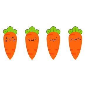 NUOBESTY 4pcs Mini Carrot Shape Notepads Pocket Memo Pads for Note Taking Supplies