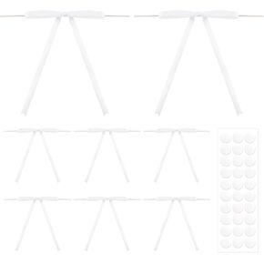 Anwyll 30pcs twist tip أقواس ، 5 × 7 بوصة الساتان الساتان الساتان الأقواس ، والزفاف الممتاز ، القوارب الشريط ، أقواس الهدايا السوداء للهدية الحرفية كعكة علاج كيس دش الطفل لصالح ديكور ديكور
