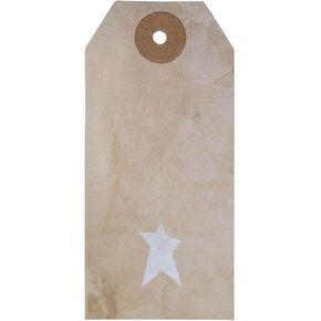 VHC Brands الوطنية البدائية النجوم الشاي الملون علامة Navy 2.75x1.5 W/خيوط مجموعة من 50 ، ديكور يوم الاستقلال ، وصمة عار الشاي العتيقة مع النجوم ، وعلامة ورقة محنة ، مستطيل ، طبيعي ، طبيعي