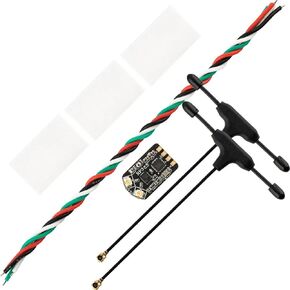RP3 ELRS Receiver 2.4ghz ExpressLRS Nano Receiver V2 FPV RX Module with 65mm UFL T Antenna for FPV Micro Drone Racing Drone Quadcopter