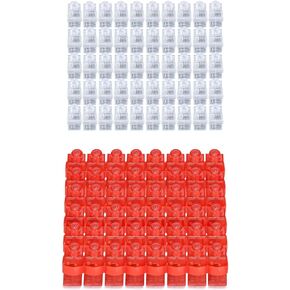 CALIFORNIA CADE ELECTRONIC 100PCS Finger Lights, White&Red Glow in the Dark Party Supplies Finger Flashlights for Kids Reading- Party Favors for Holiday